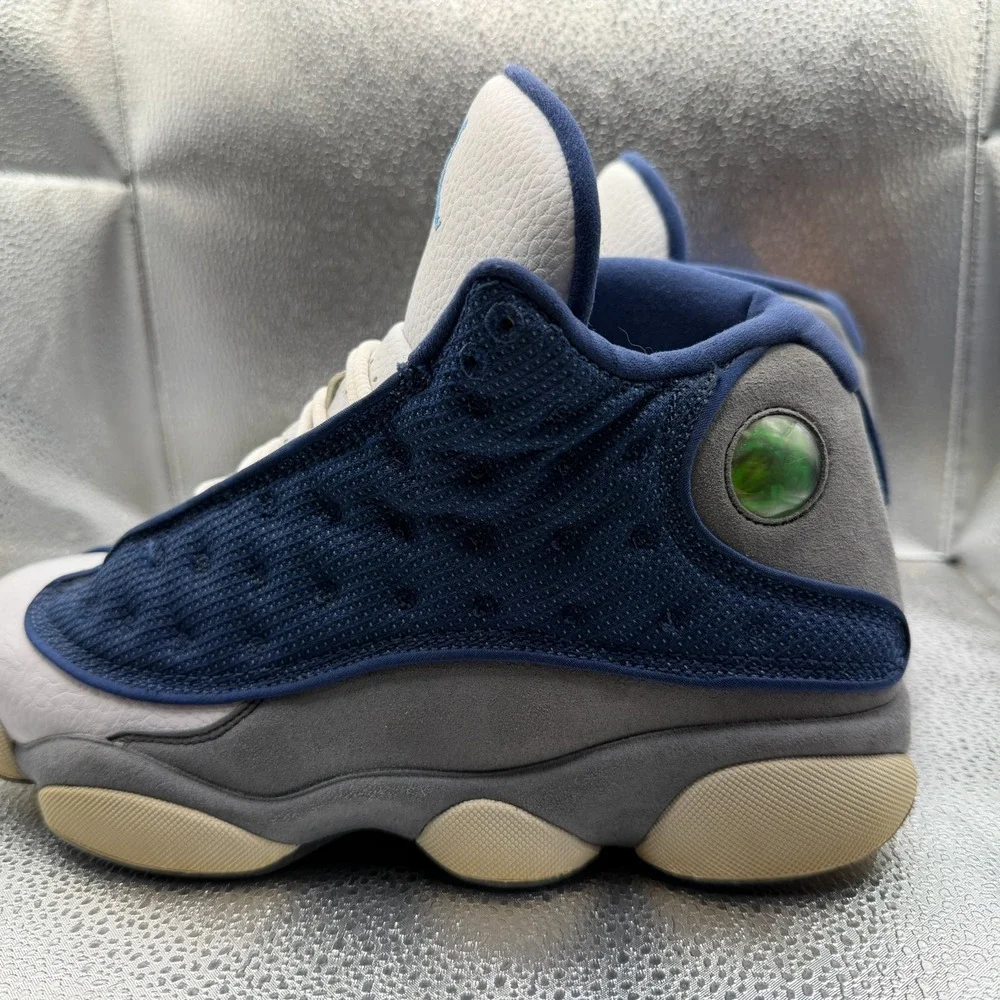 Size 9 Air Jordan 13 Retro Mid Flint French‎ Blue Mens Sneaker Shoes 414571-404